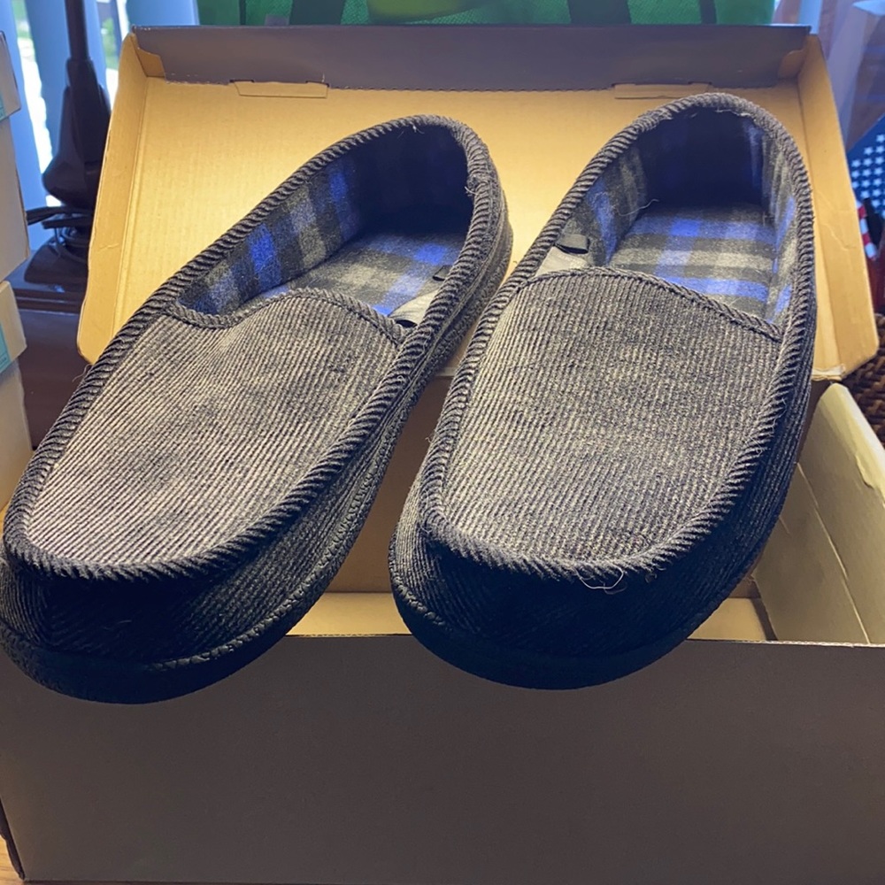 Charcoal Suede Slippers